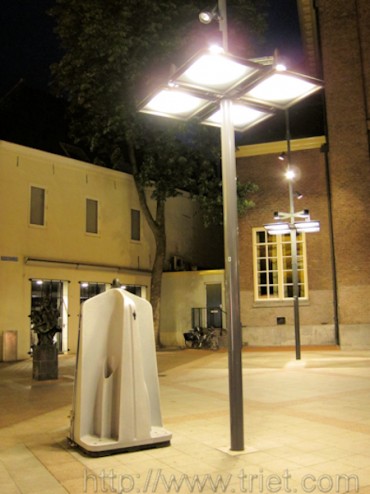 urinal under spotlights